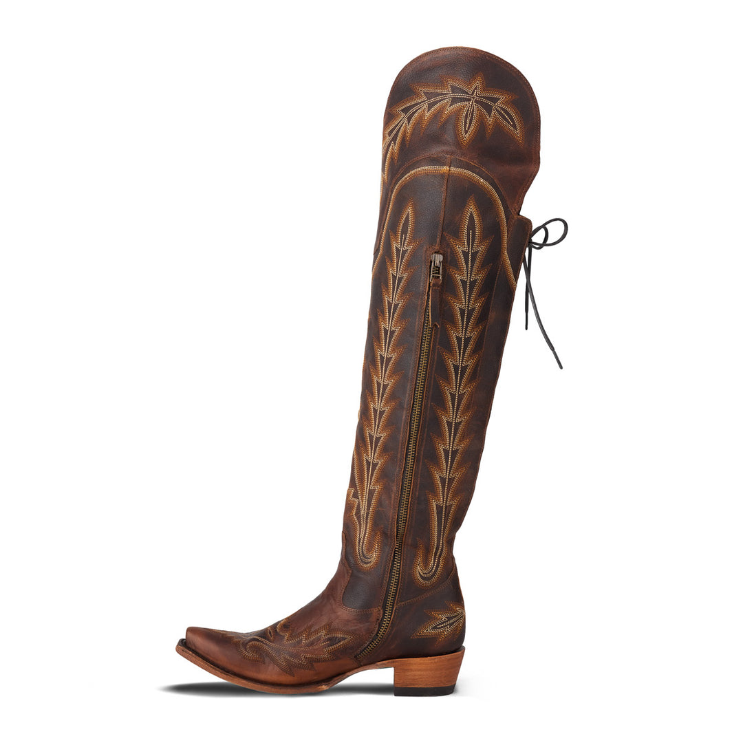 Lexington OTK Corset - Cognac Ladies Boot  Western Fashion by Lane