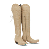 Lexington OTK Corset - Latte Suede Ladies Boot  Western Fashion by Lane