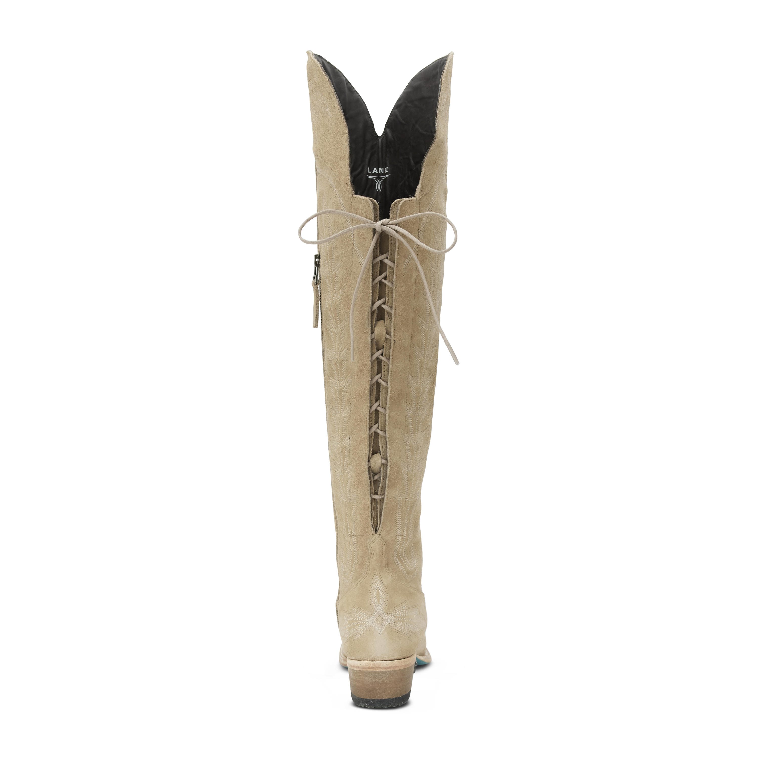 Lexington OTK Corset - Latte Suede Ladies Boot Western Fashion by Lane