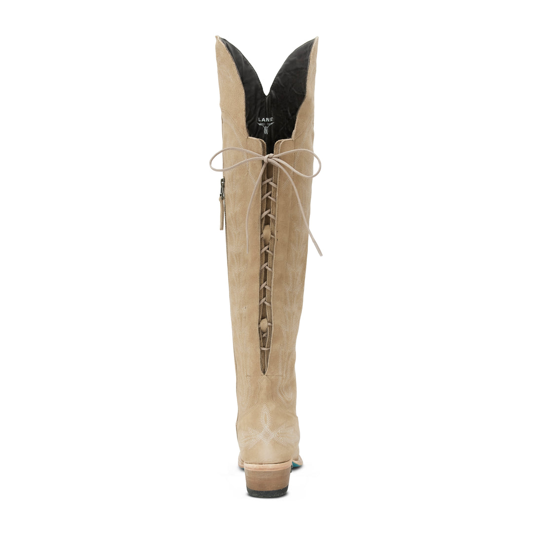 Lexington OTK Corset - Latte Suede Ladies Boot  Western Fashion by Lane