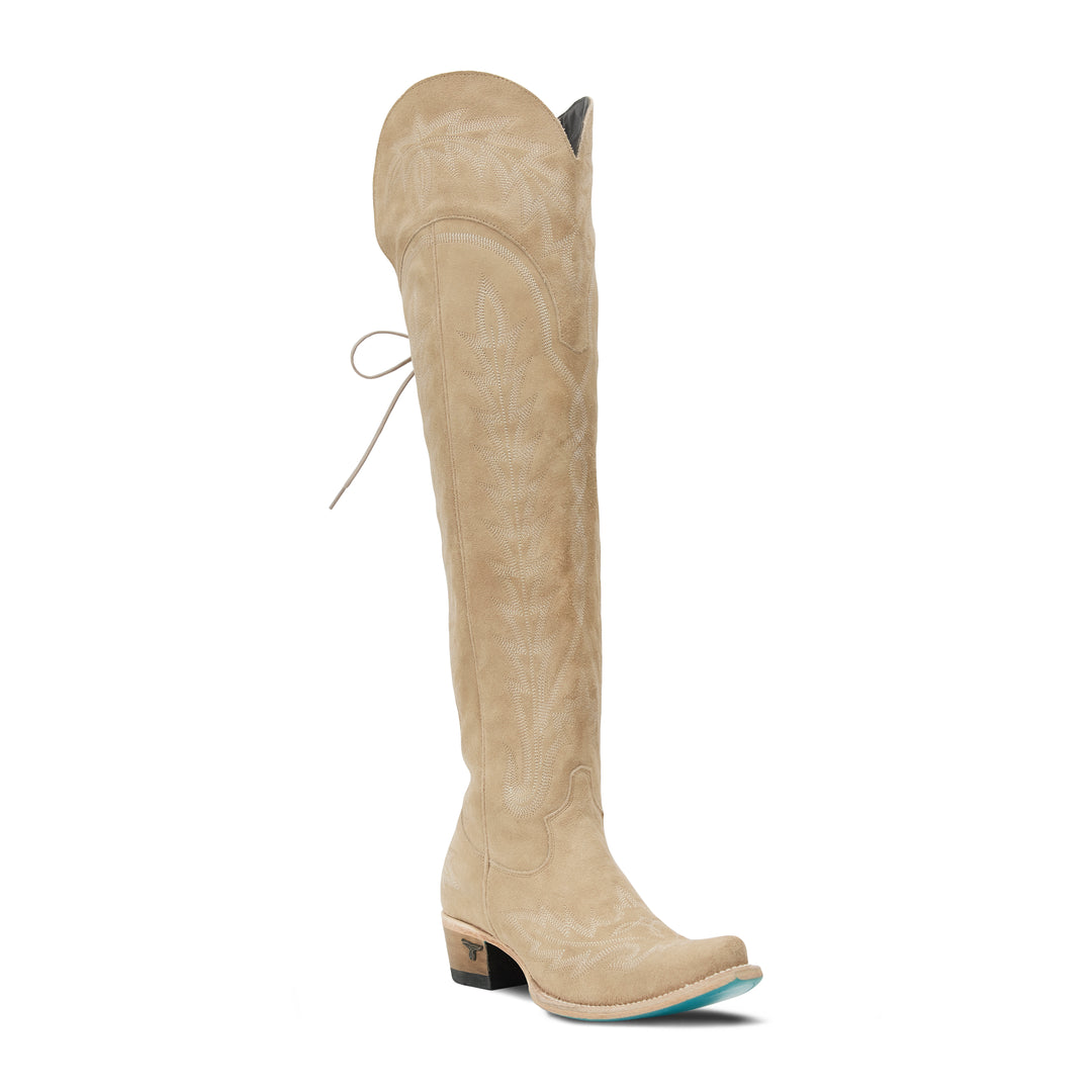 Lexington OTK Corset - Latte Suede Ladies Boot  Western Fashion by Lane