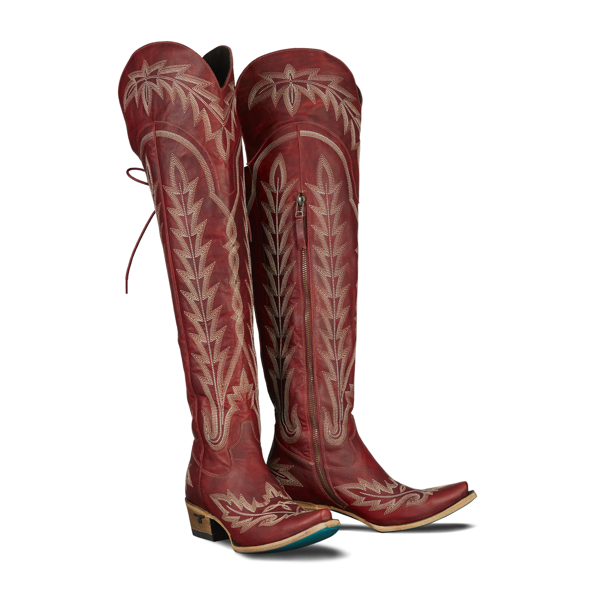 Lexington Over the Knee Boot | Snip Toe Women's Red Cowboy Boots