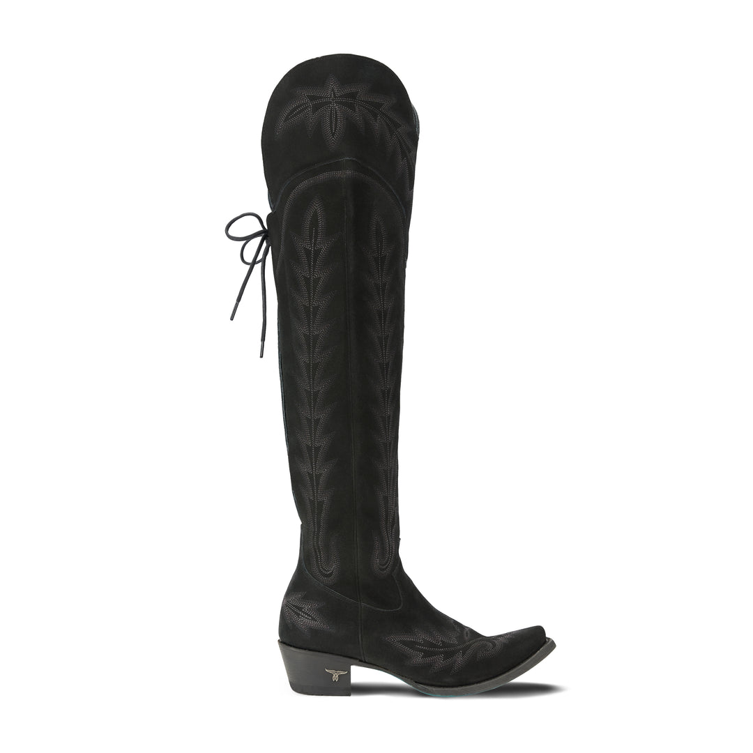 Lexington OTK Corset - Black Suede Ladies Boot  Western Fashion by Lane