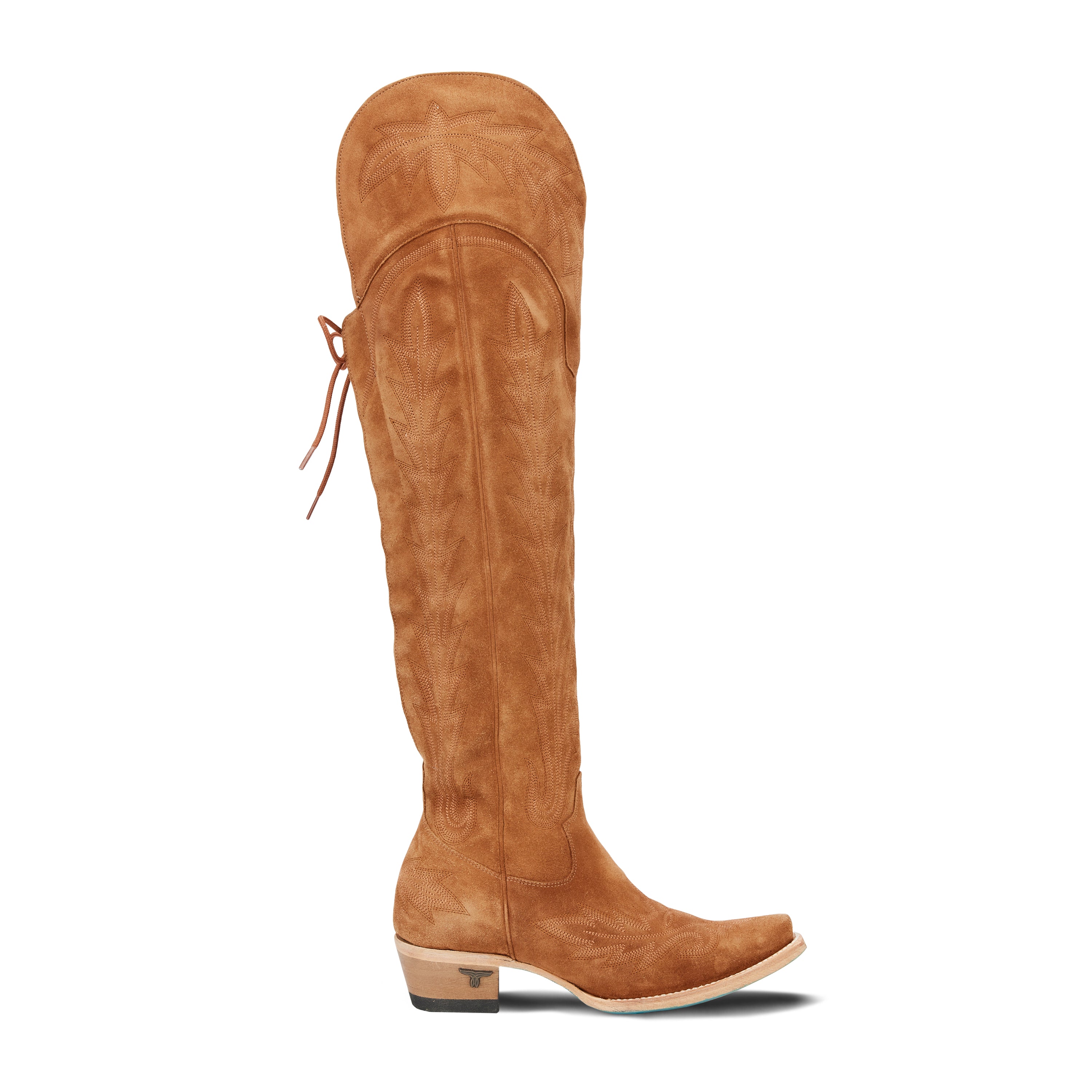 Lexington OTK Corset - Toffee Roughout Ladies Boot  Western Fashion by Lane