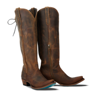 Olivia Jane Knee High Corset - Burnt Caramel Ladies Boot Burnt Caramel Western Fashion by Lane