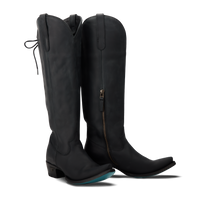 Olivia Jane Knee High Corset - Matte Black Ladies Boot Matte Black Western Fashion by Lane