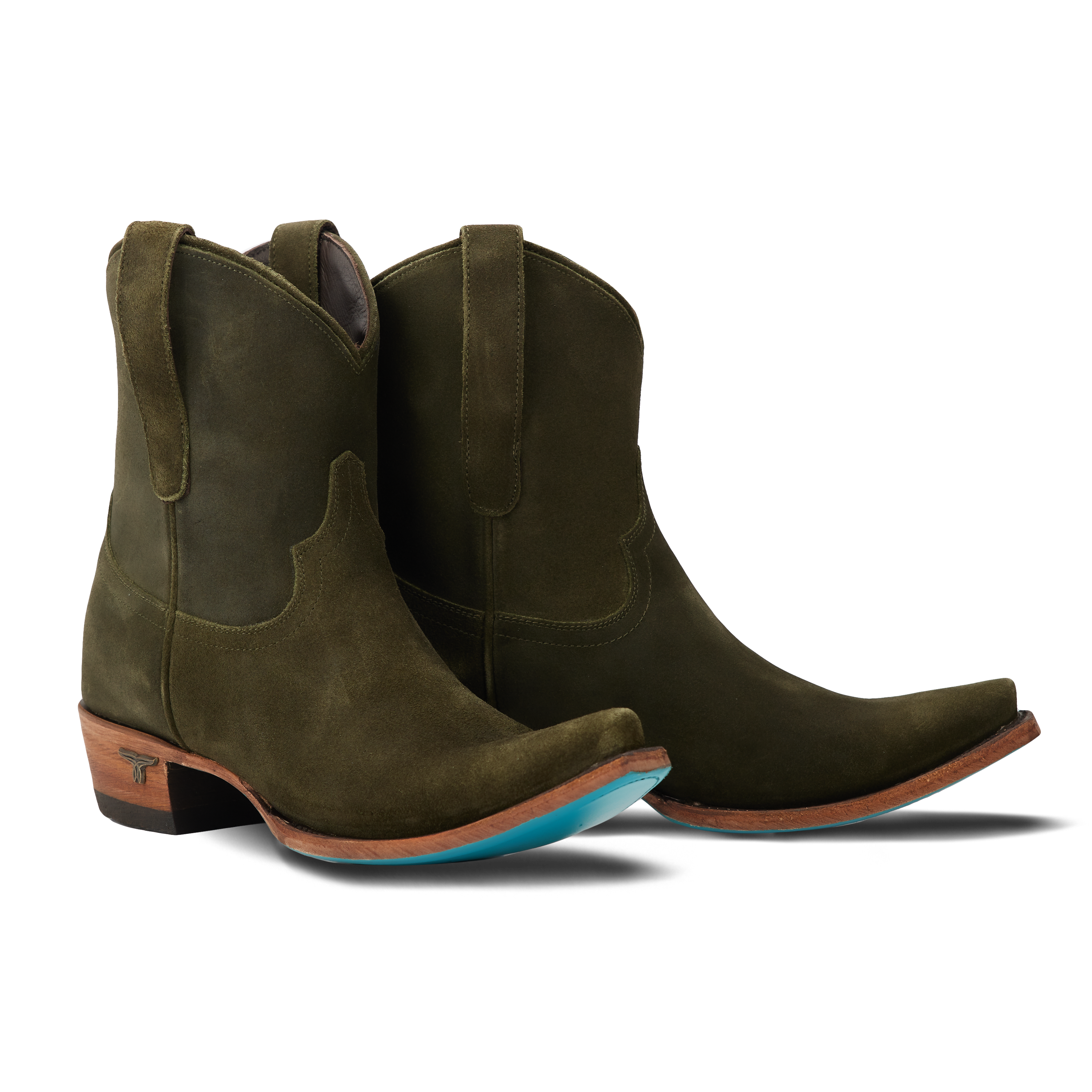 Emma Jane Bootie - Olive Suede
