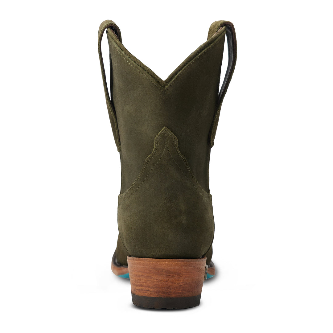 Emma Jane Bootie - Olive Suede Ladies Bootie  Western Fashion by Lane