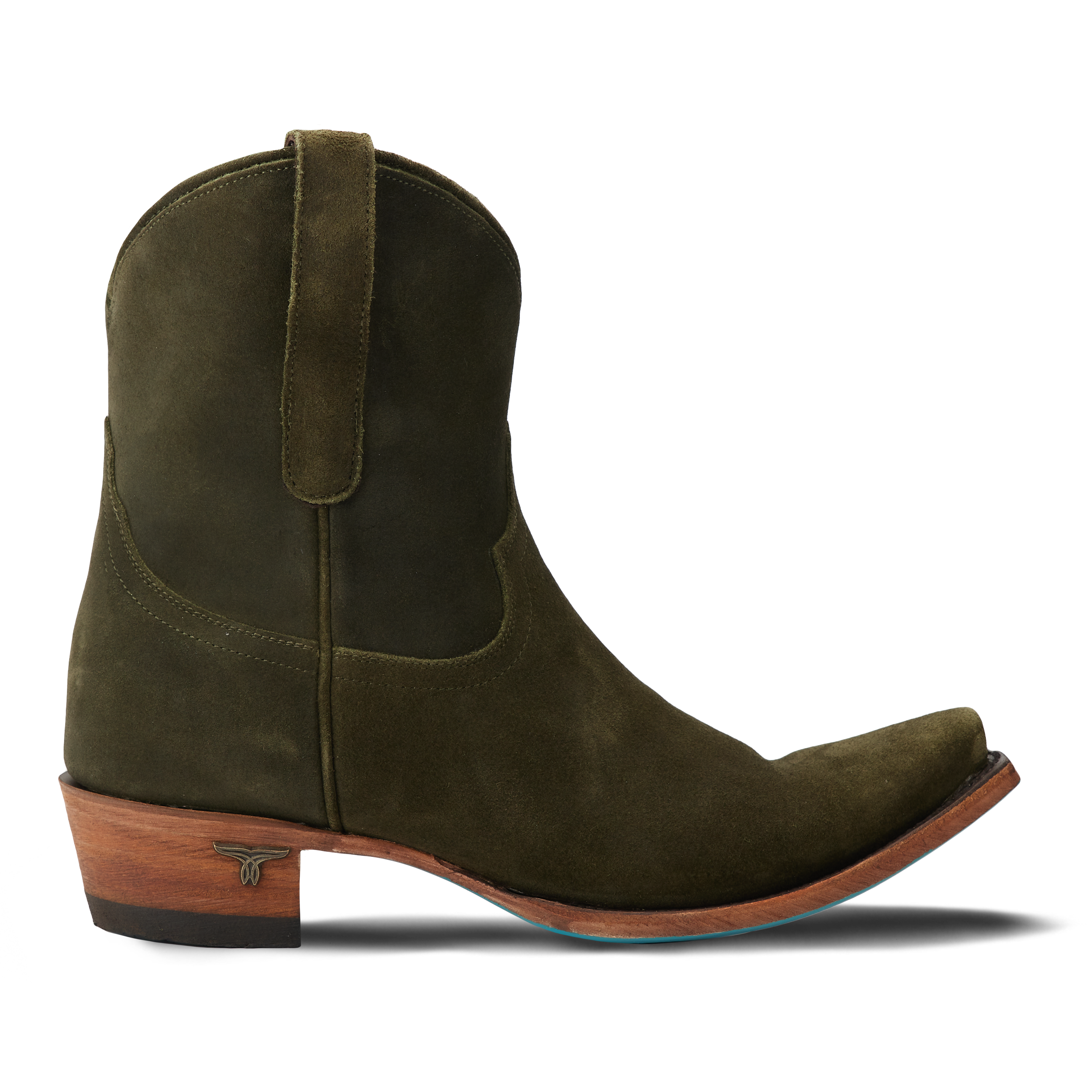 Emma Jane Bootie - Olive Suede Ladies Bootie Western Fashion by Lane