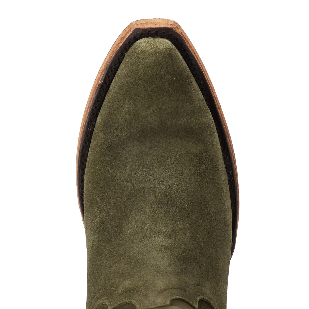 Emma Jane Bootie - Olive Suede Ladies Bootie  Western Fashion by Lane