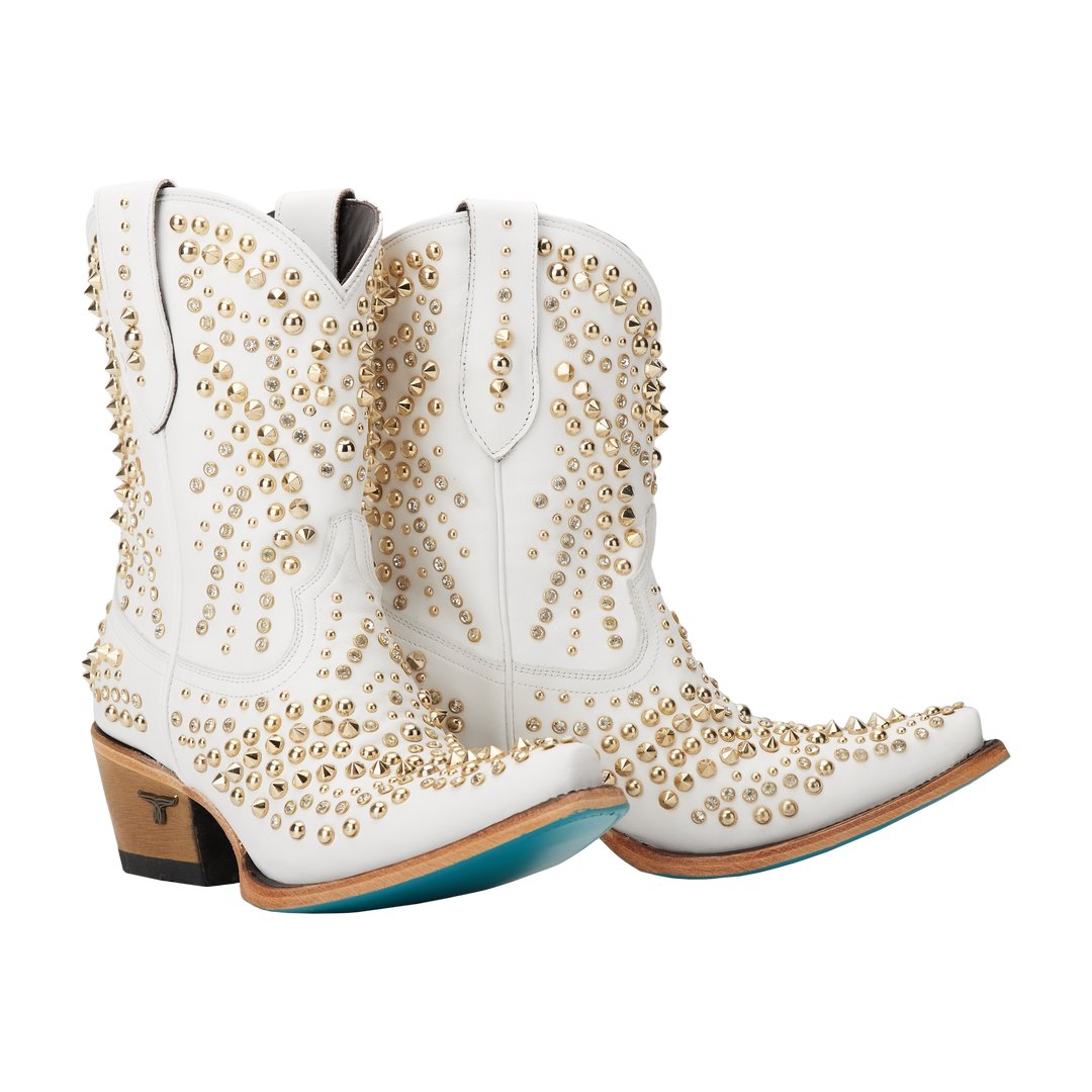 Dolly Bootie - Matte White Ladies Bootie  Western Fashion by Lane