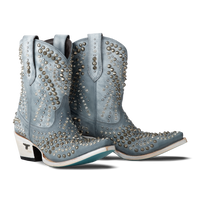 Dolly Bootie - Washed Denim Ladies Bootie Washed Denim Western Fashion by Lane