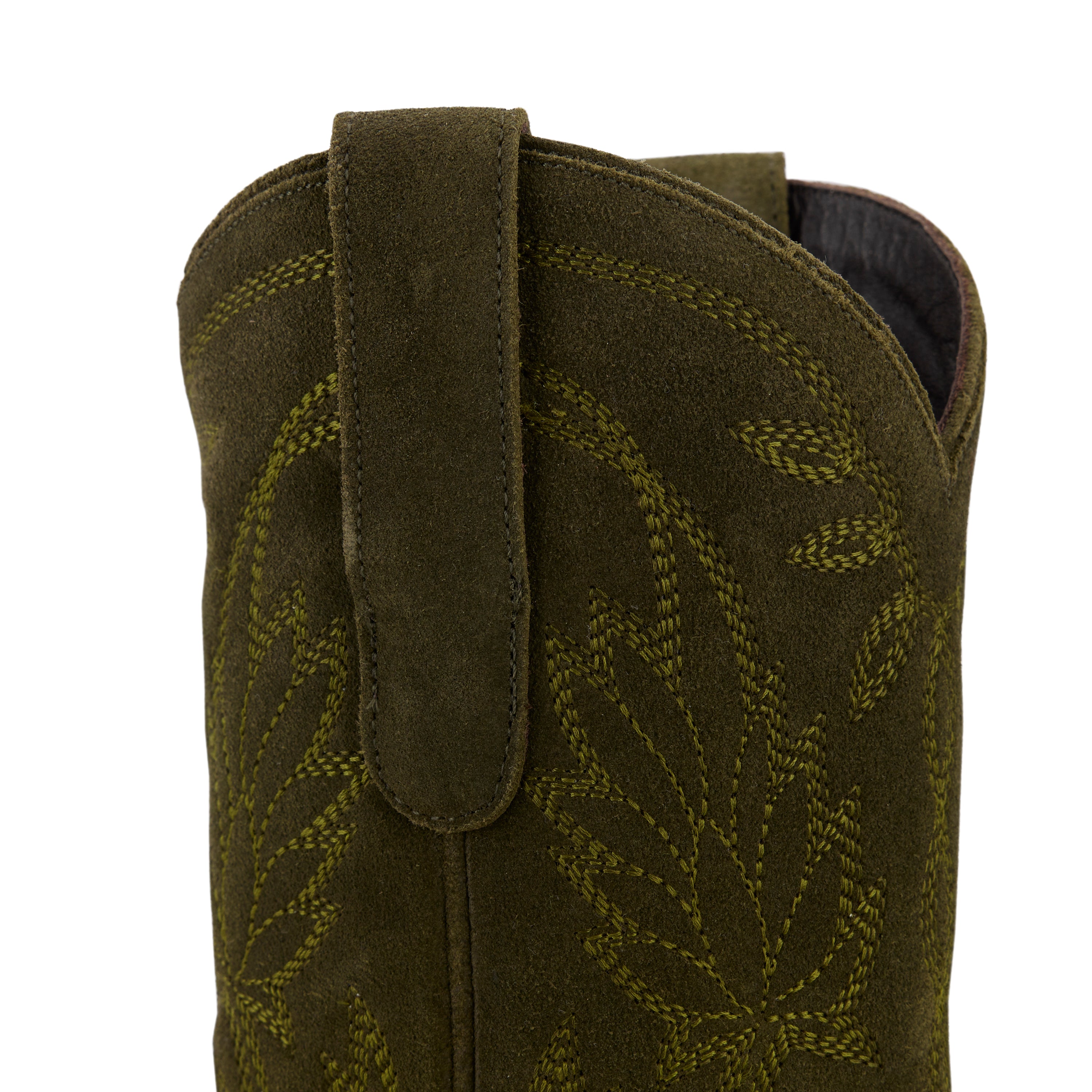 Sandaga Midi - Olive Suede Ladies Boot Western Fashion by Lane