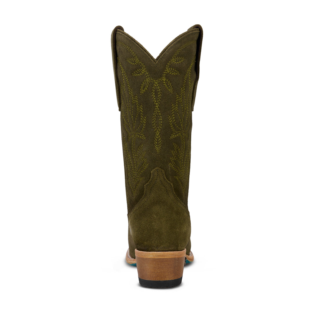 Sandaga Midi - Olive Suede Ladies Boot Western Fashion by Lane