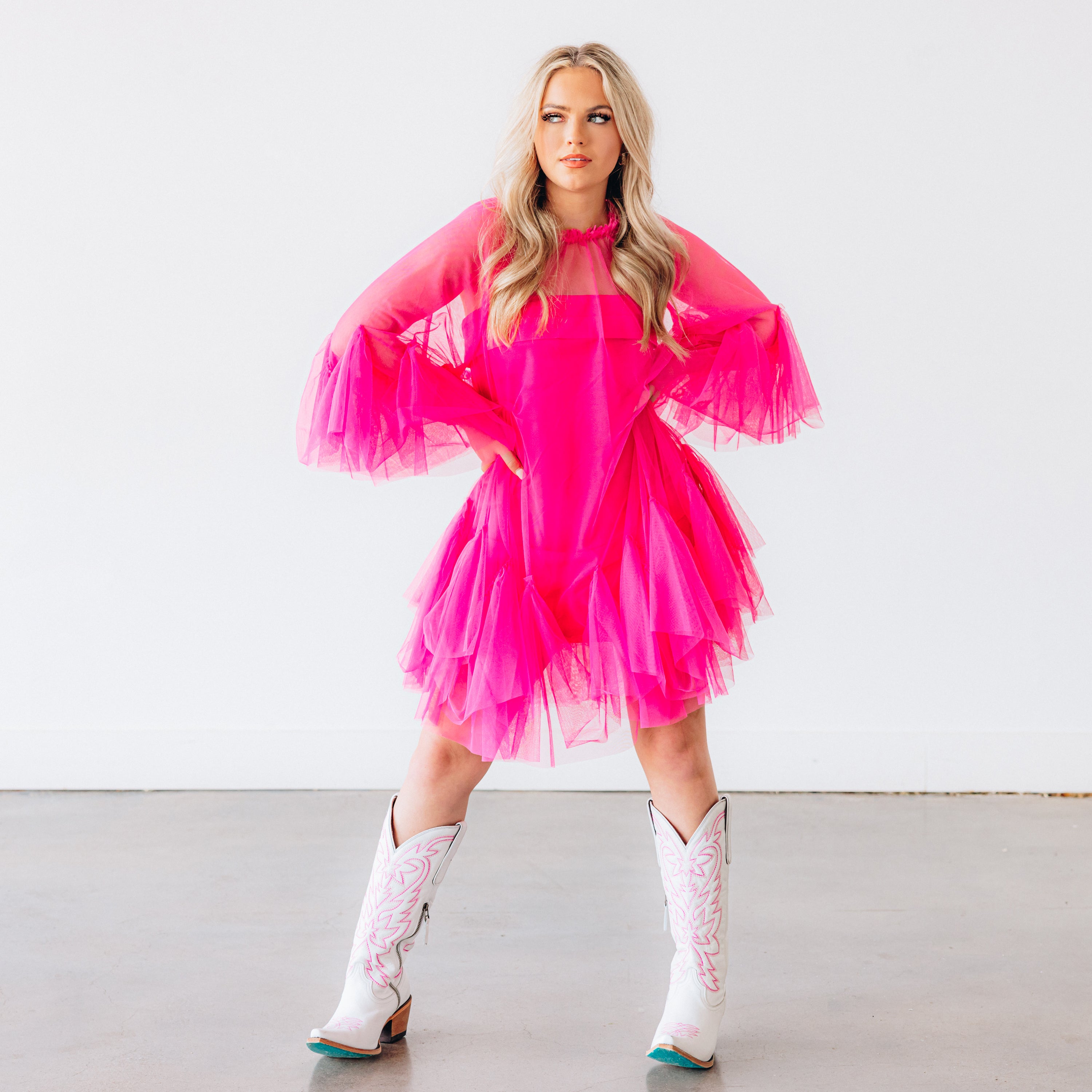 Smokeshow Boot - Matte White and Neon Pink Ladies Boot Western Fashion by Lane