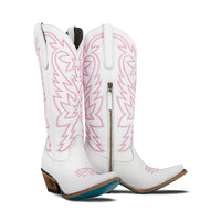 Smokeshow Boot - Matte White and Neon Pink Ladies Boot Matte White Neon Pink Western Fashion by Lane