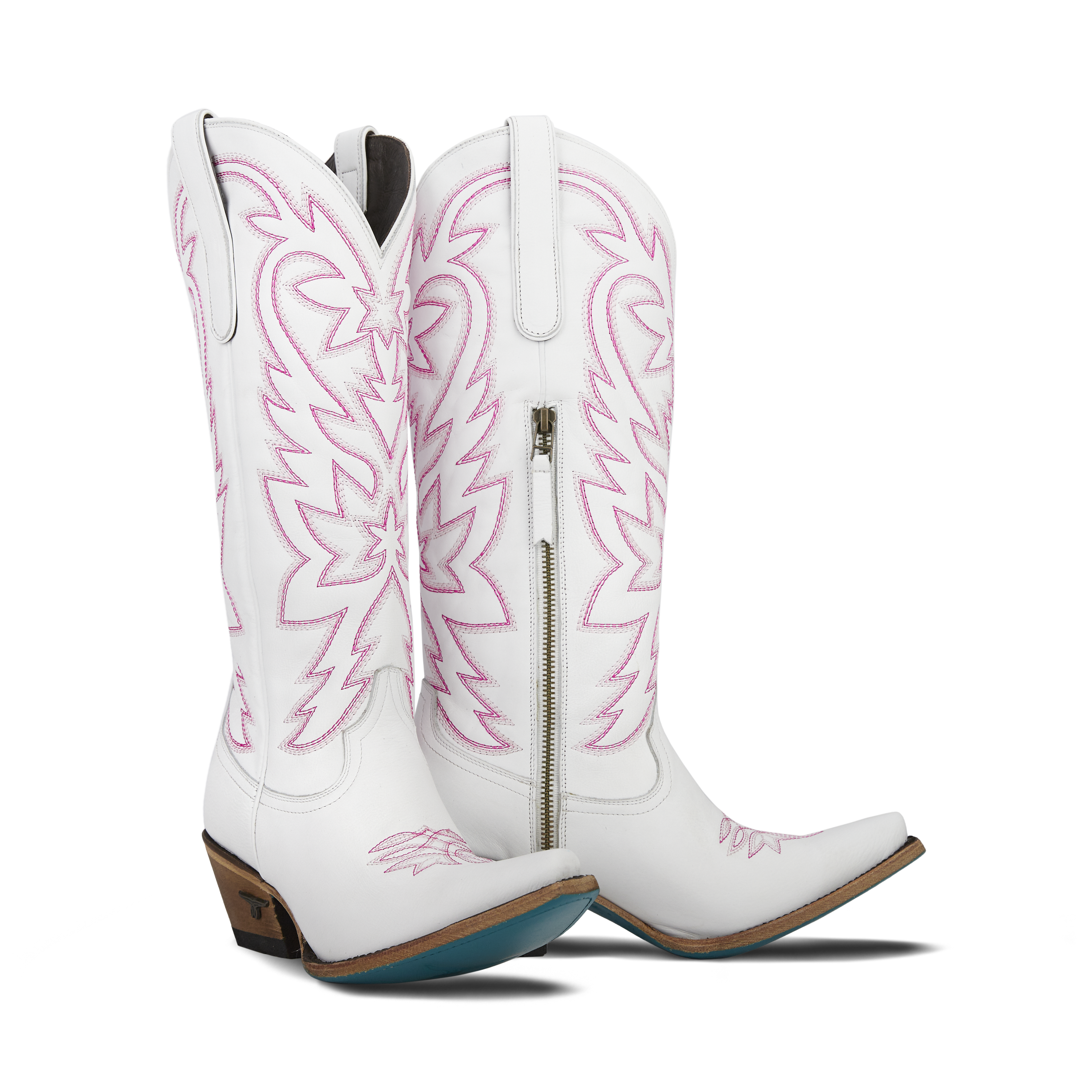 Smokeshow Boot - Matte White and Neon Pink