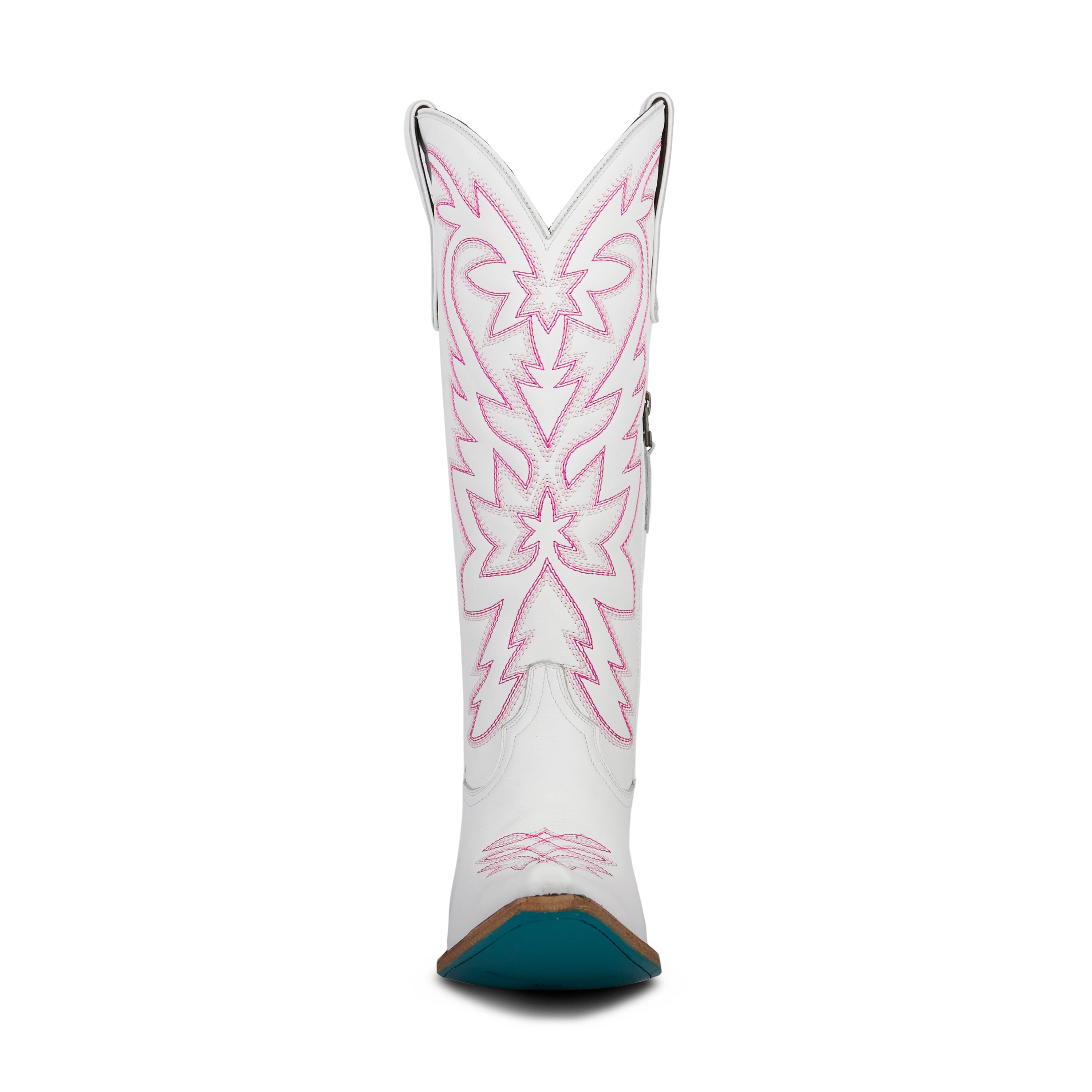 Smokeshow Boot - Matte White and Neon Pink Ladies Boot Western Fashion by Lane