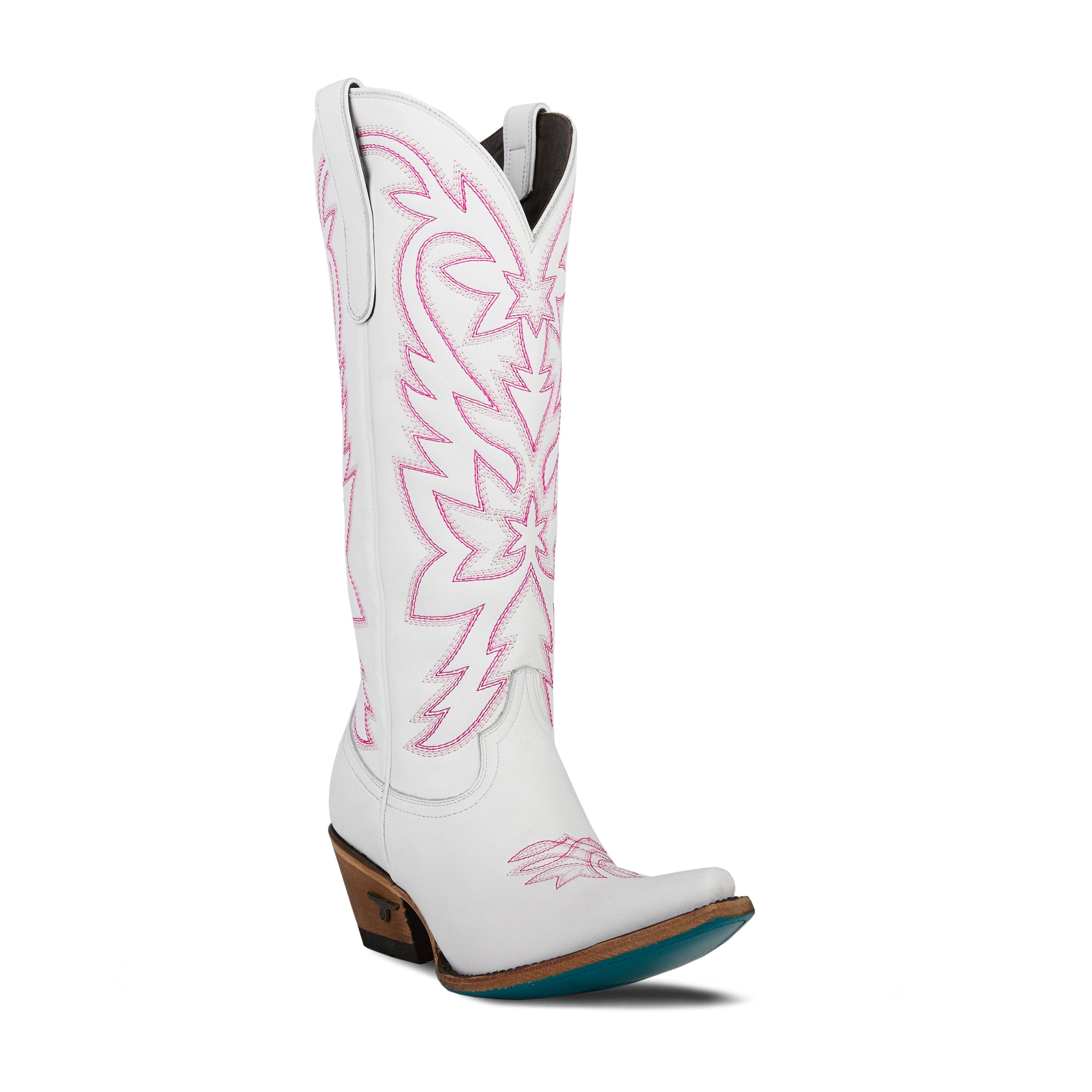 Smokeshow Boot - Matte White and Neon Pink Ladies Boot Western Fashion by Lane