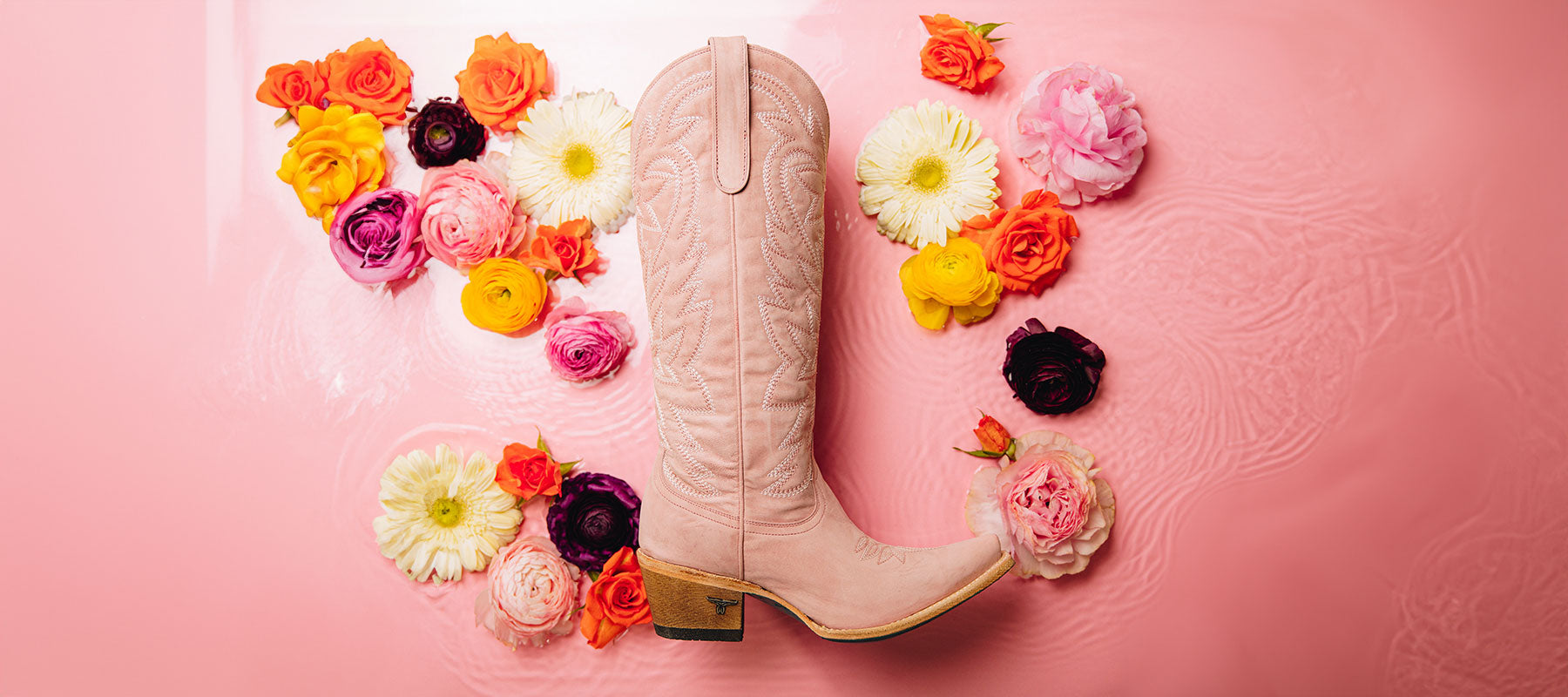 Smokeshow Blush Pink Cowgirl Boots Snip Toe by Lane