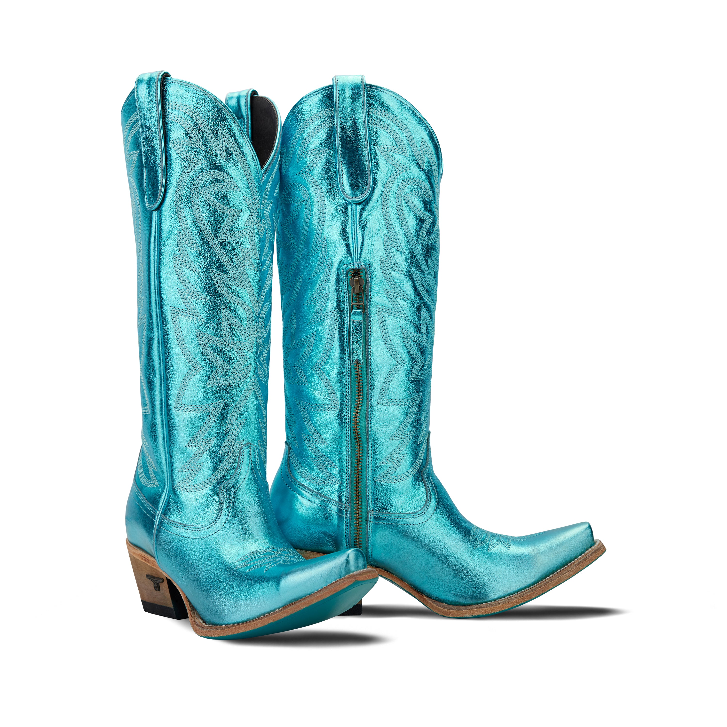 Smokeshow Boot - Turquoise Metallic Ladies Boot Turquoise Metallic Western Fashion by Lane