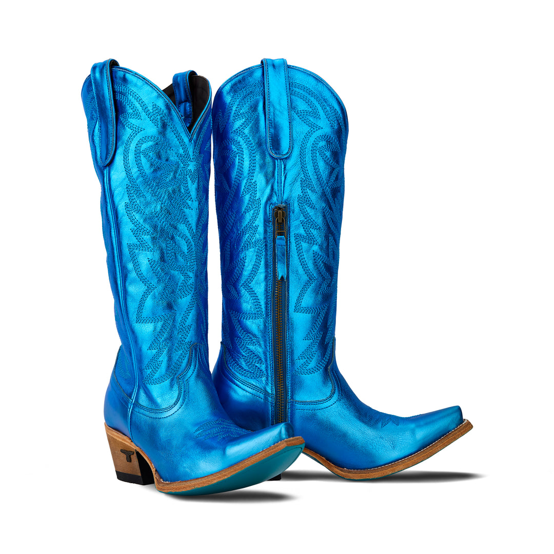 Smokeshow Boot - Cobalt Metallic Ladies Boot Cobalt Metallic Western Fashion by Lane