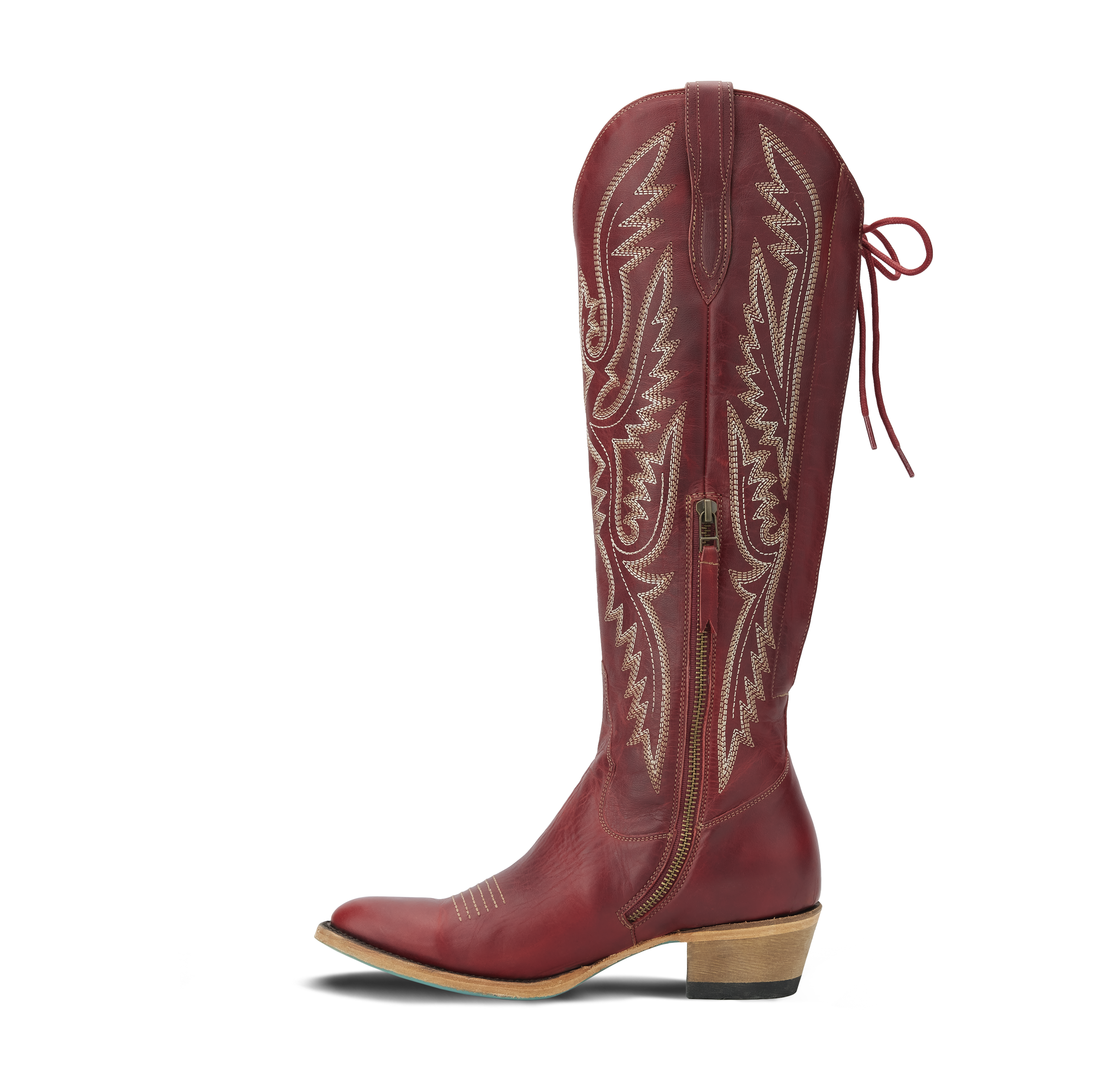 Monica Knee High Corset - Smoldering Ruby Ladies Boot Western Fashion by Lane