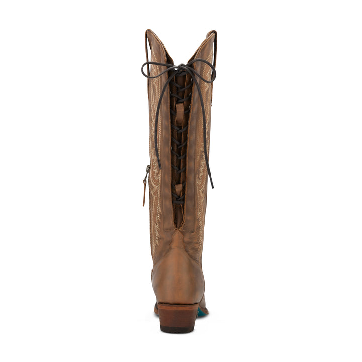 Monica Knee High Corset - Oiled Saddle Ladies Boot Western Fashion by Lane