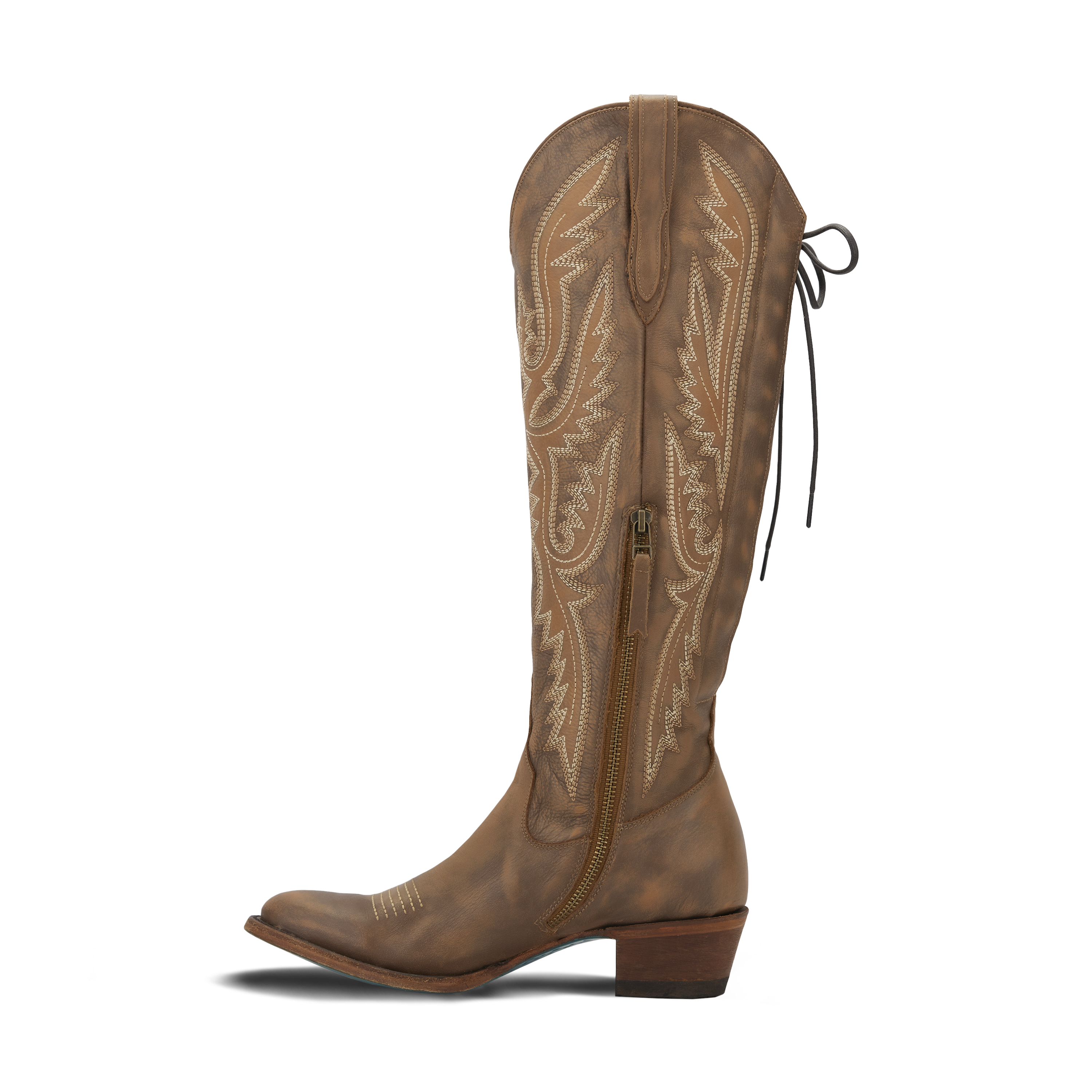 Monica Knee High Corset - Oiled Saddle**FINAL SALE** Ladies Boot Western Fashion by Lane