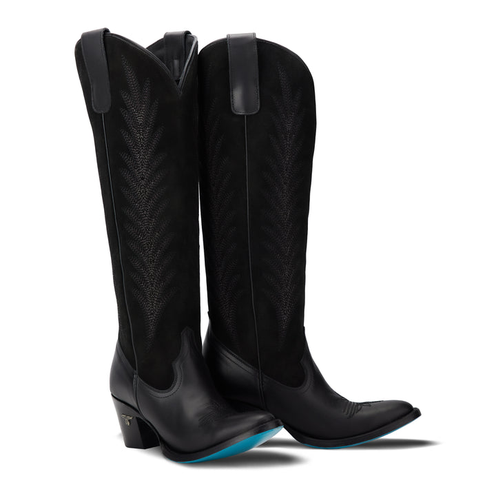 Jentry - Jet Black & Soft Black Suede Ladies Boot  Western Fashion by Lane