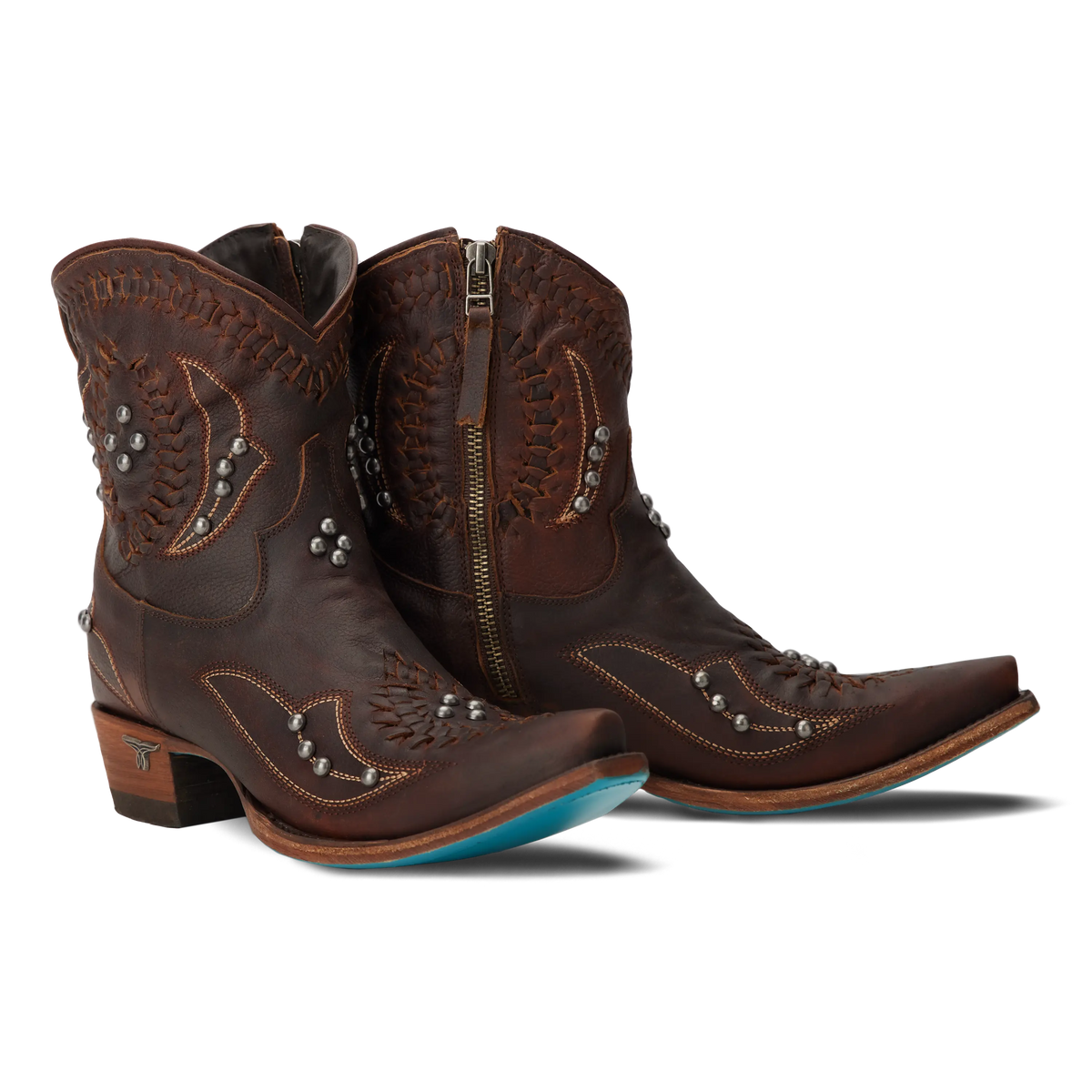 Cossette Western Bootie | Cognac Cowgirl Ankle Boot Snip Toe