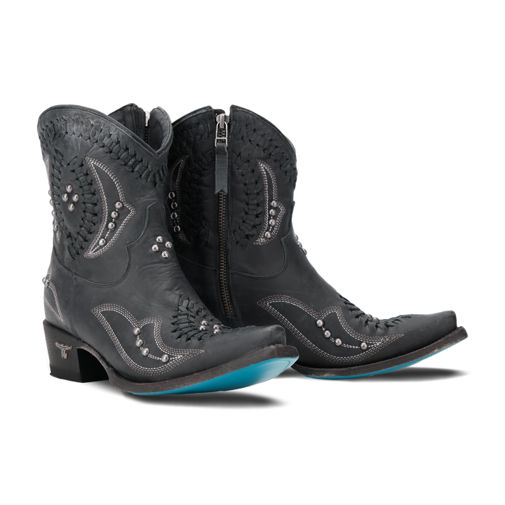 Cossette Bootie - Distressed Jet Black**FINAL SALE**