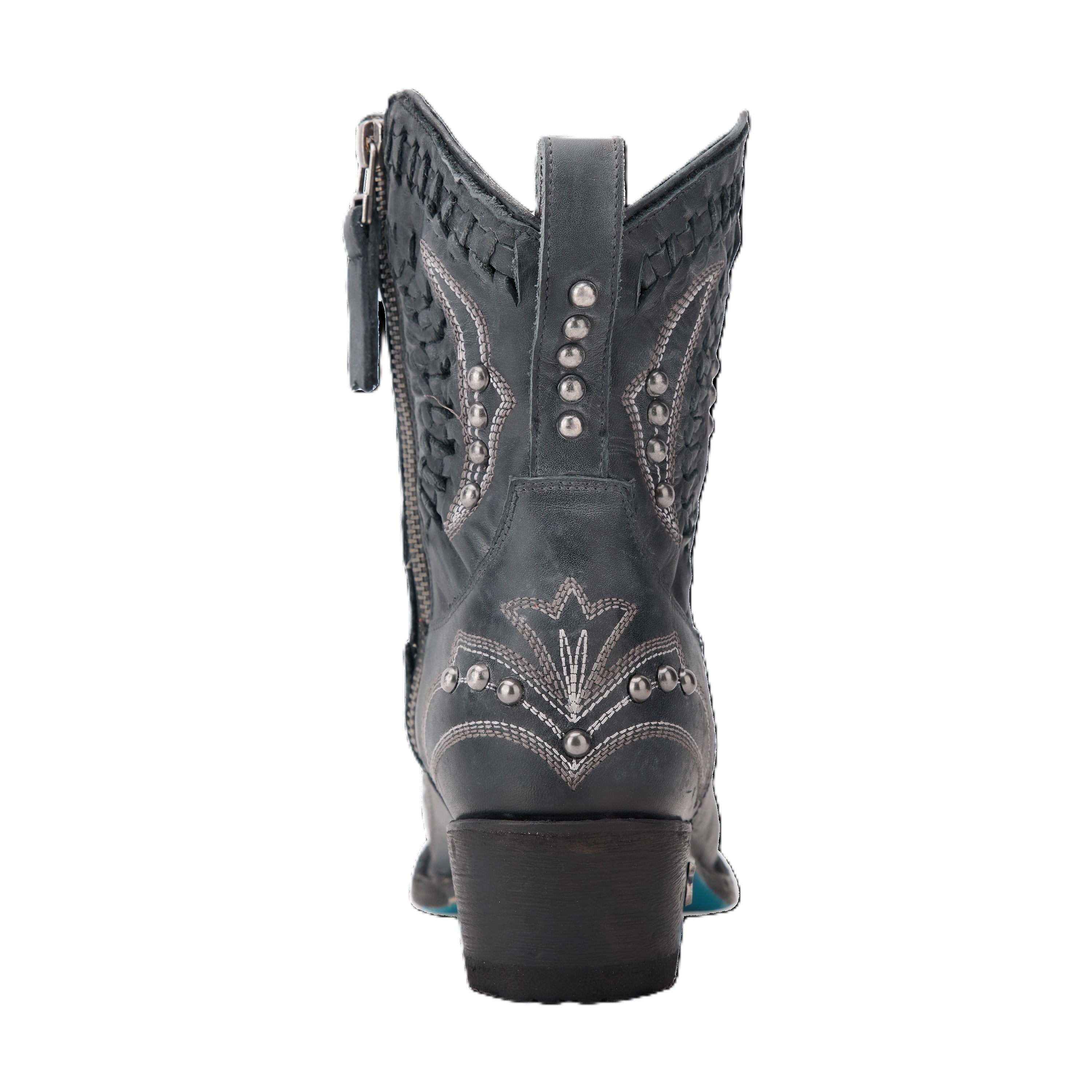 Cossette Bootie - Distressed Jet Black Ladies Bootie Western Fashion by Lane