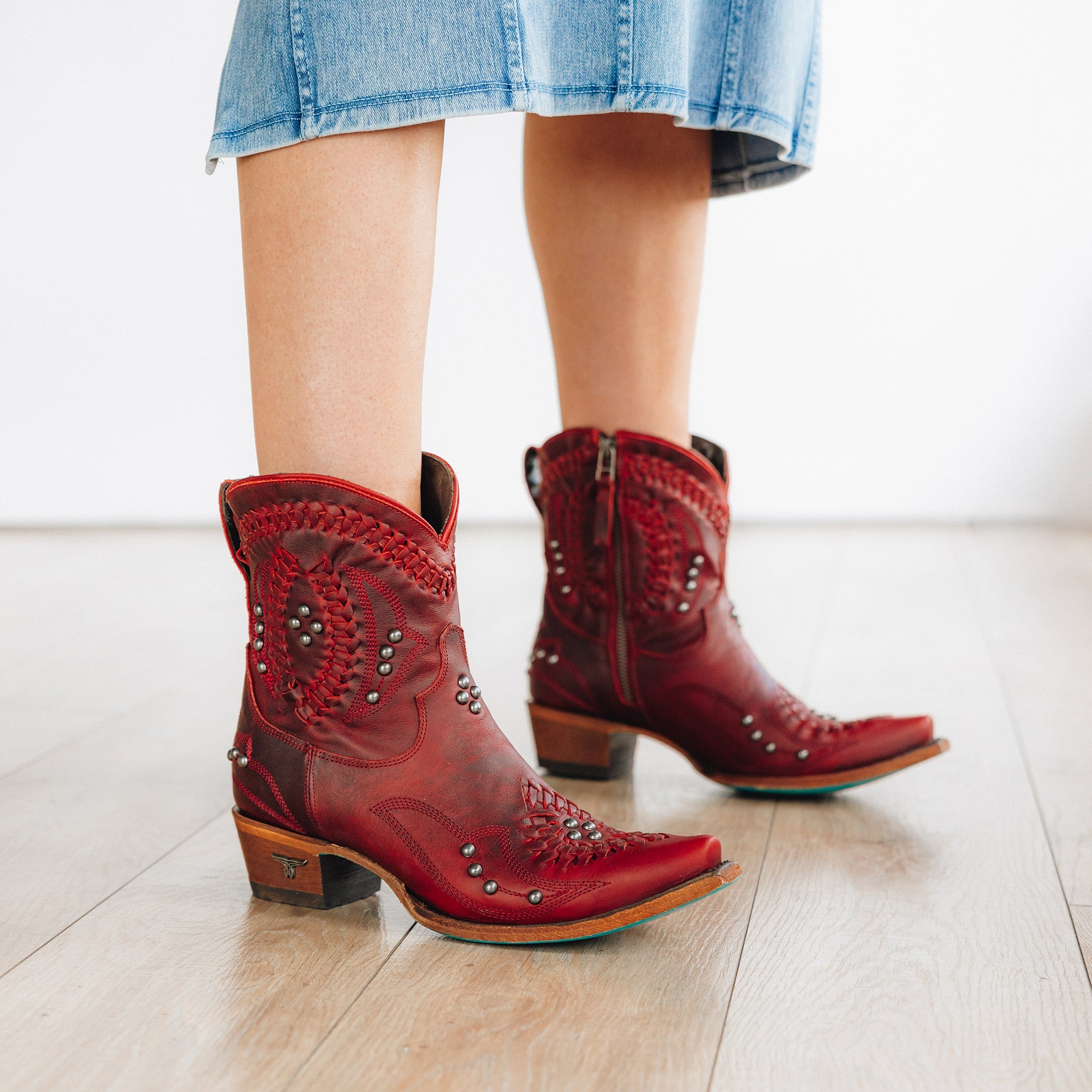 Cossette Bootie - Smoldering Ruby Ladies Bootie Smoldering Ruby Western Fashion by Lane