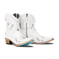 Cossette Bootie - Matte White Ladies Bootie  Western Fashion by Lane