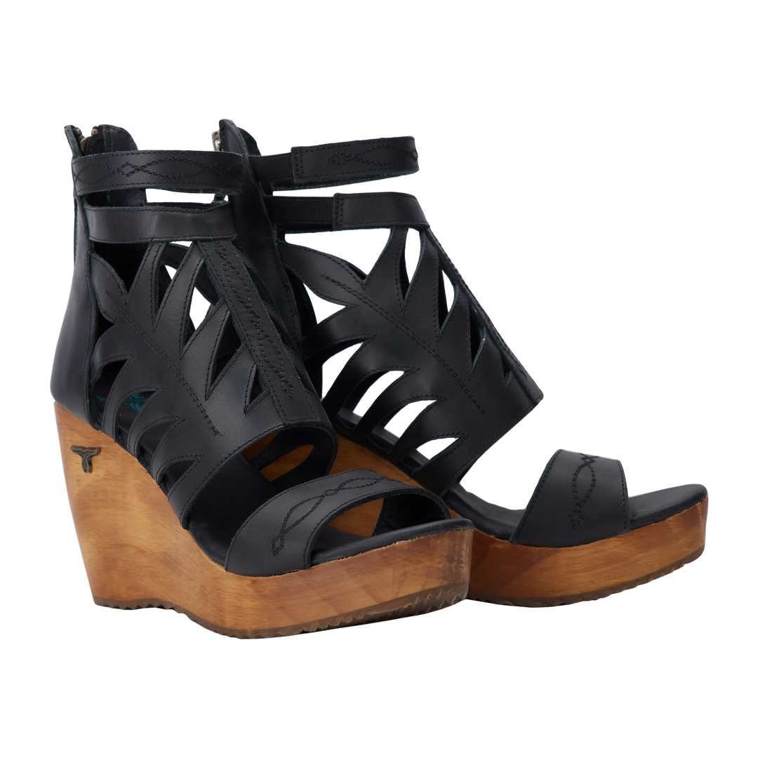 Becca Wedge - Jet Black Wedge Jet Black Western Fashion by Lane