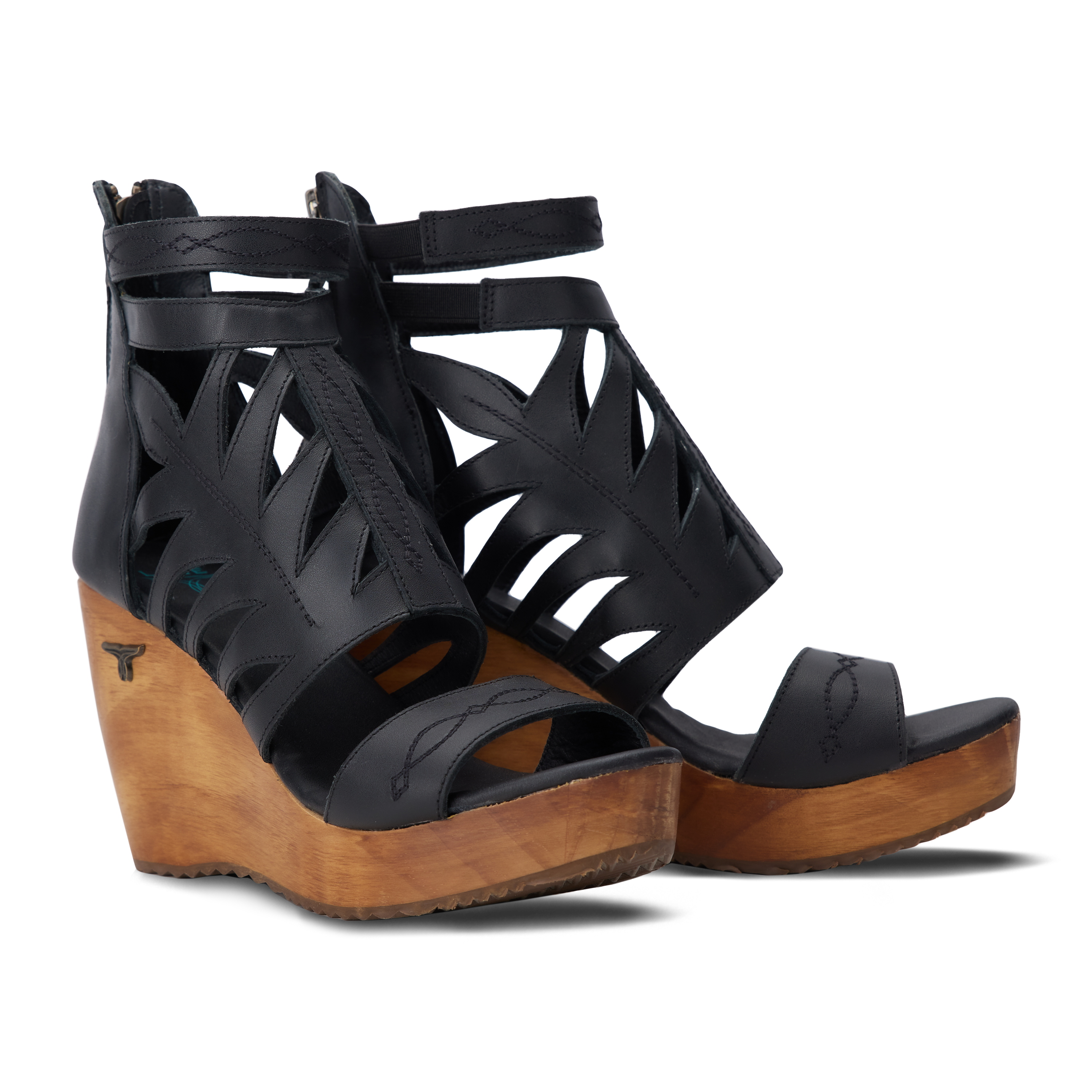 Becca Wedge - Jet Black Wedge Western Fashion by Lane