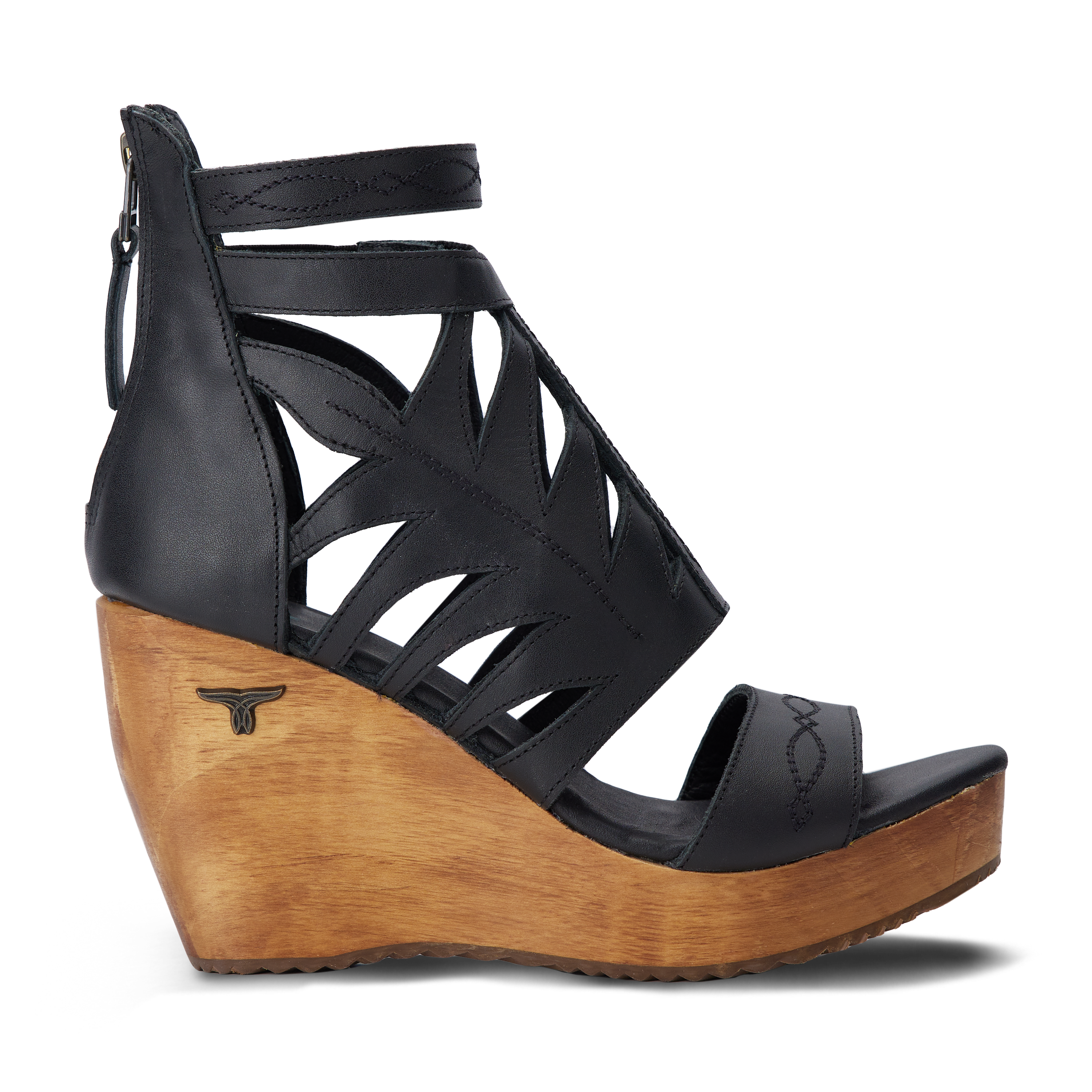 Becca Wedge - Jet Black Wedge Western Fashion by Lane