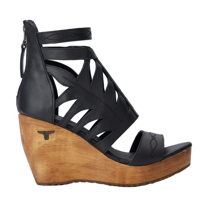 Becca Wedge - Jet Black Wedge  Western Fashion by Lane