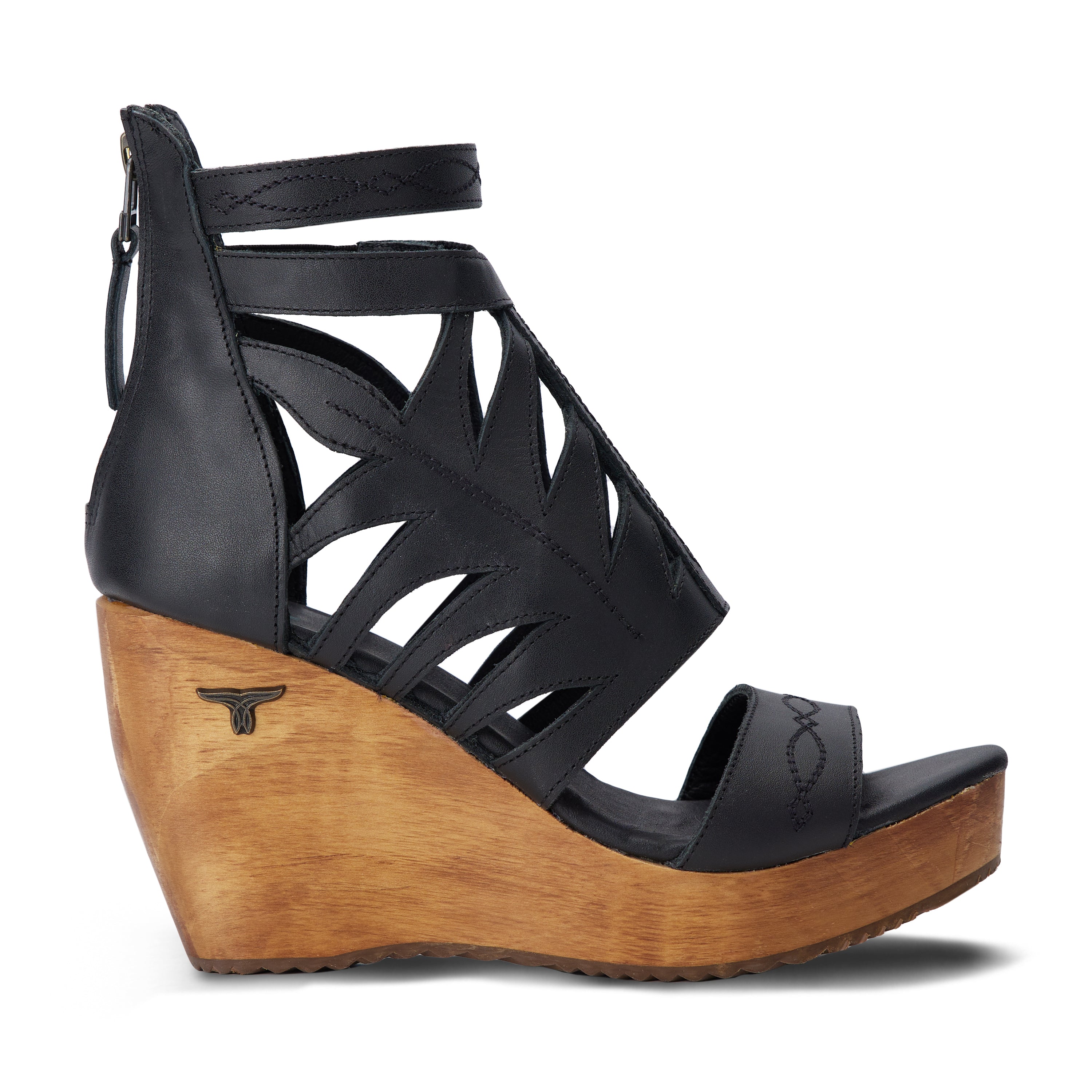 Becca Wedge - Jet Black Wedge Western Fashion by Lane