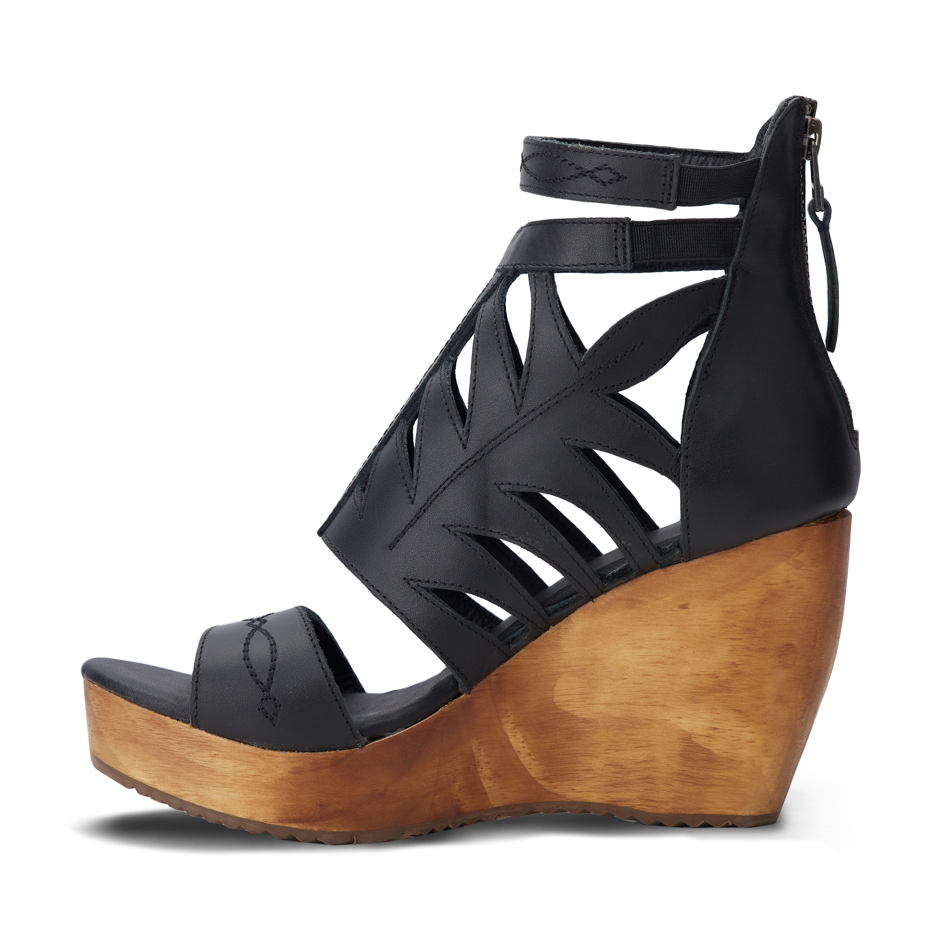 Becca Wedge - Jet Black Wedge Western Fashion by Lane