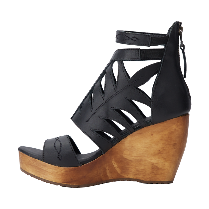 Becca Wedge - Jet Black Wedge  Western Fashion by Lane