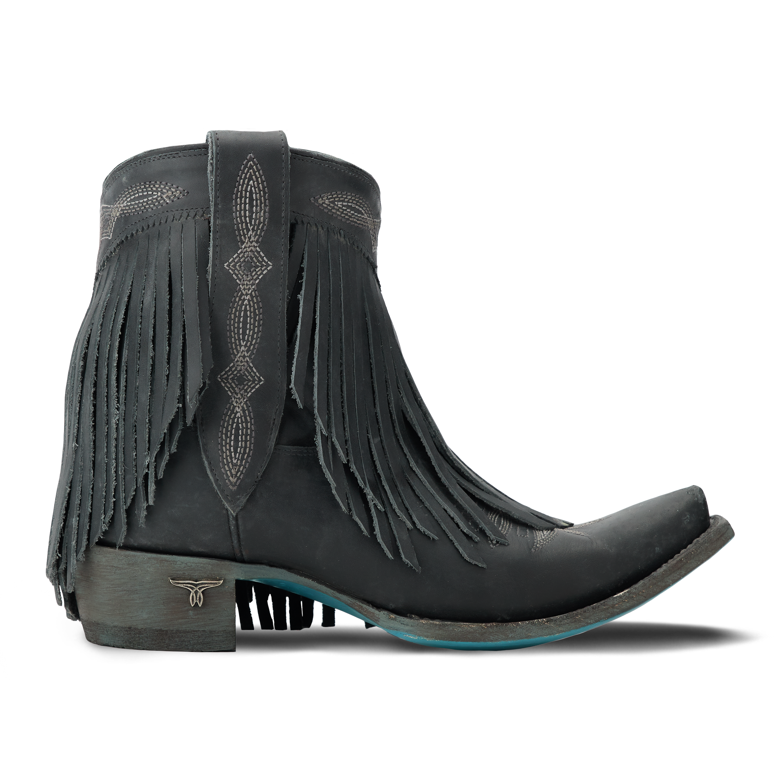 Senita Falls Bootie - Distressed Jet Black**FINAL SALE**