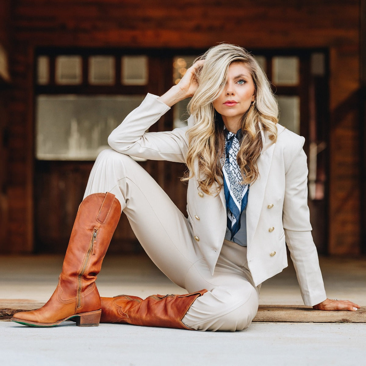 Plain Jane Boot Womens Western Tall Boots Round Toe Terracotta Brown