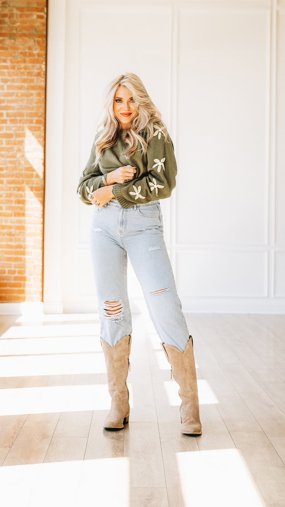 Plain Jane Boot - Latte Suede Ladies Boot Western Fashion by Lane