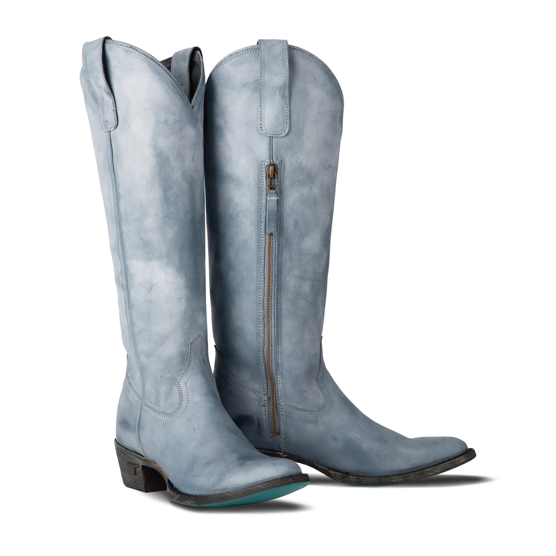 Plain Jane - Washed Denim Ladies Boot Washed Denim Western Fashion by Lane