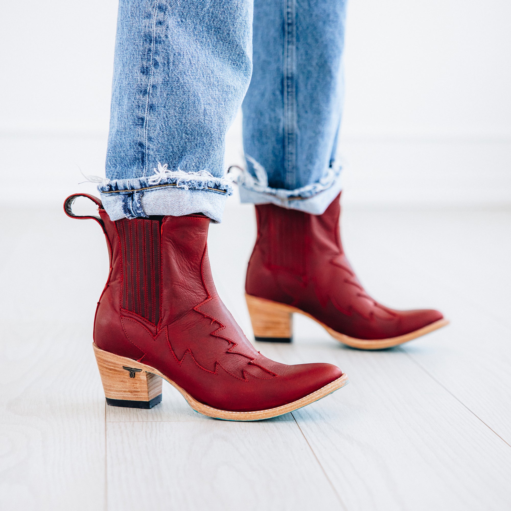 Western Chelsea Bootie - Smoldering Ruby Ladies Bootie Western Fashion by Lane