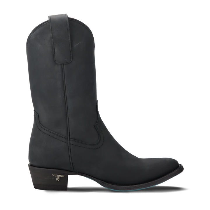 Plain Jane Midi - Matte Black Ladies Boot  Western Fashion by Lane