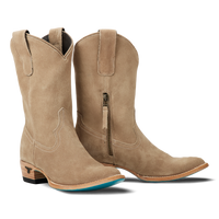 Plain Jane Midi - Latte Suede Ladies Boot Latte Suede Western Fashion by Lane