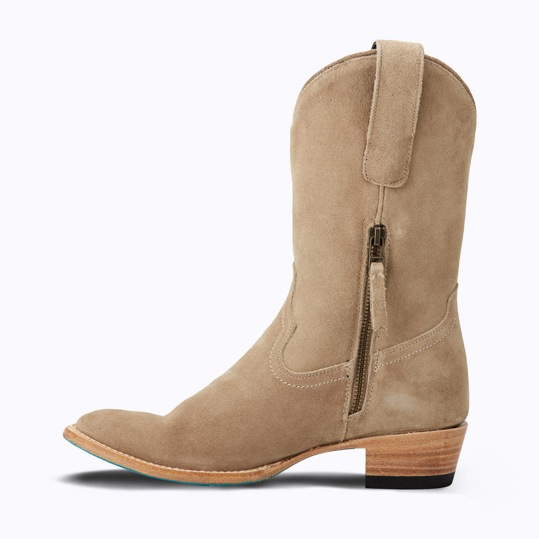 Plain Jane Midi - Latte Suede Ladies Boot  Western Fashion by Lane